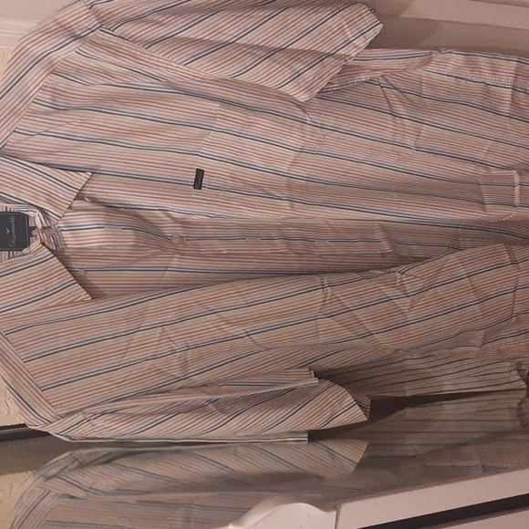 FACONNABLE BOGO Men's Short Sleeved Striped Button Down Shirt Size XL & XXL NWOT - Picture 9 of 12